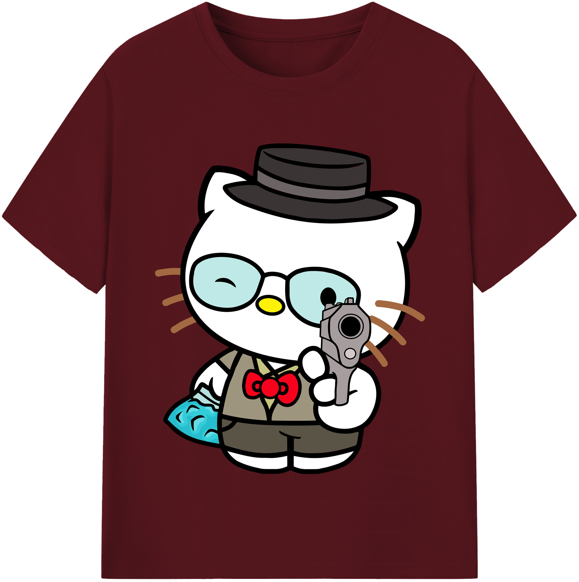 （画像用） Hello Kitty ハローキティ 綿100％半袖Tシャツ（フロントプリント）